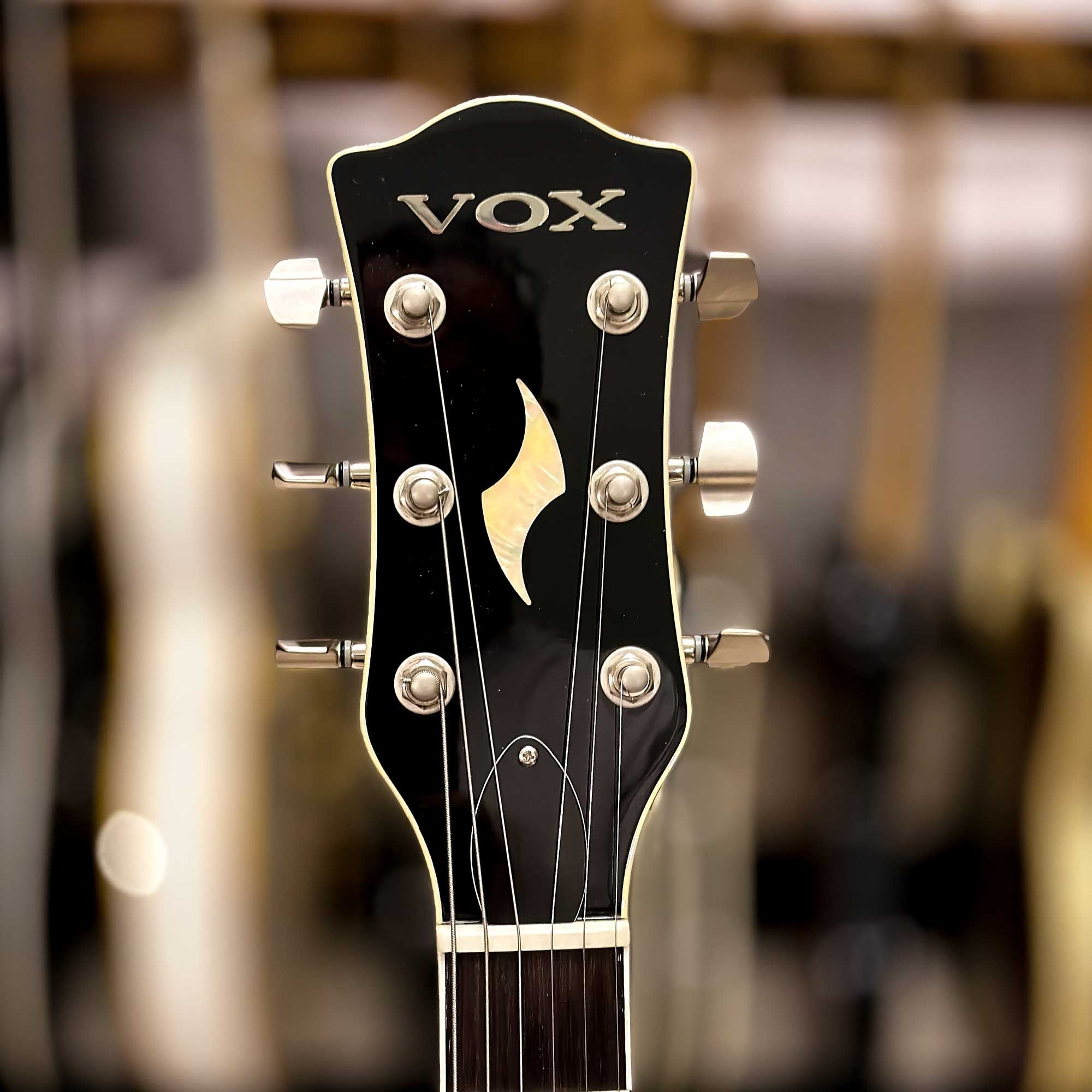 2008 Vox Japan Virage I Single Cut, Vintage Sunburst headstock