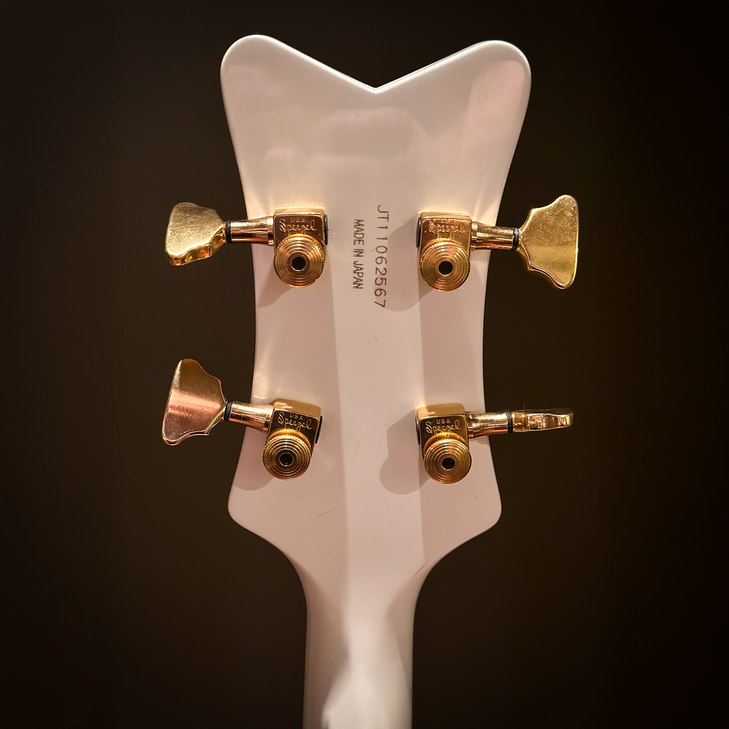2011 Gretsch Japan White Falcon G6136LSB Bass headstock back