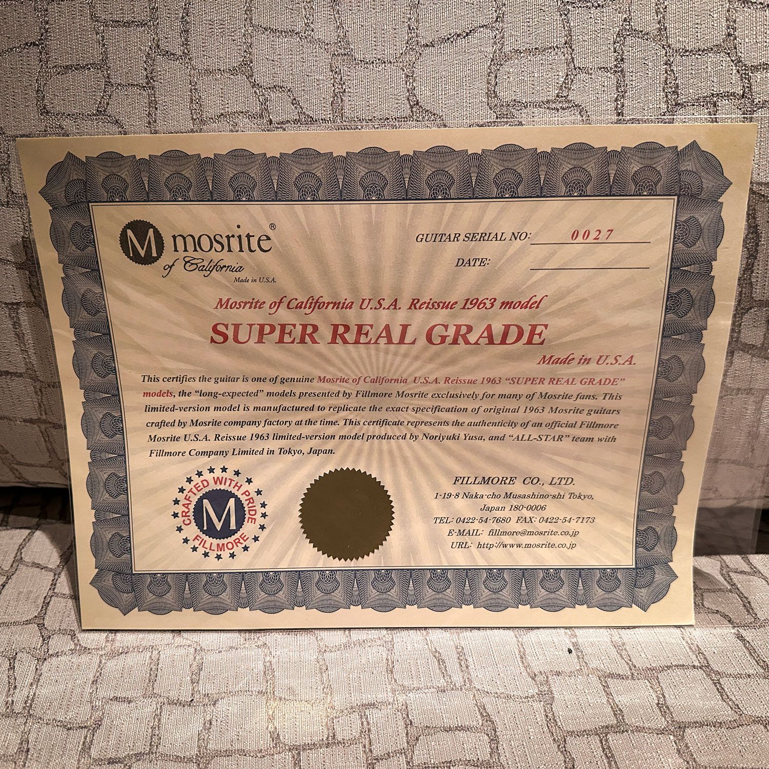 2012 Mosrite Mark I - Super Real Grade 1963 cert