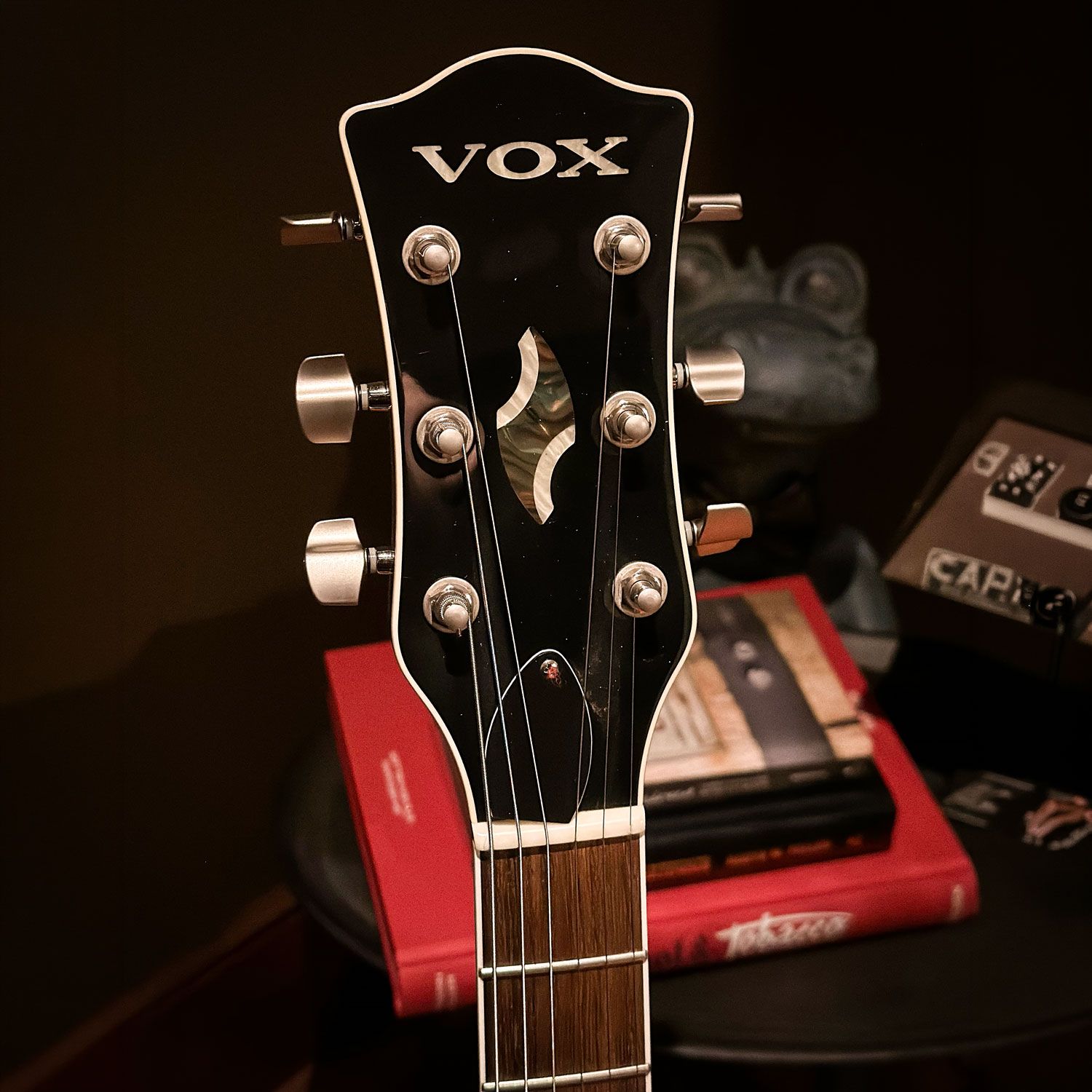2010 Vox Japan Virage II Single Cut headstock