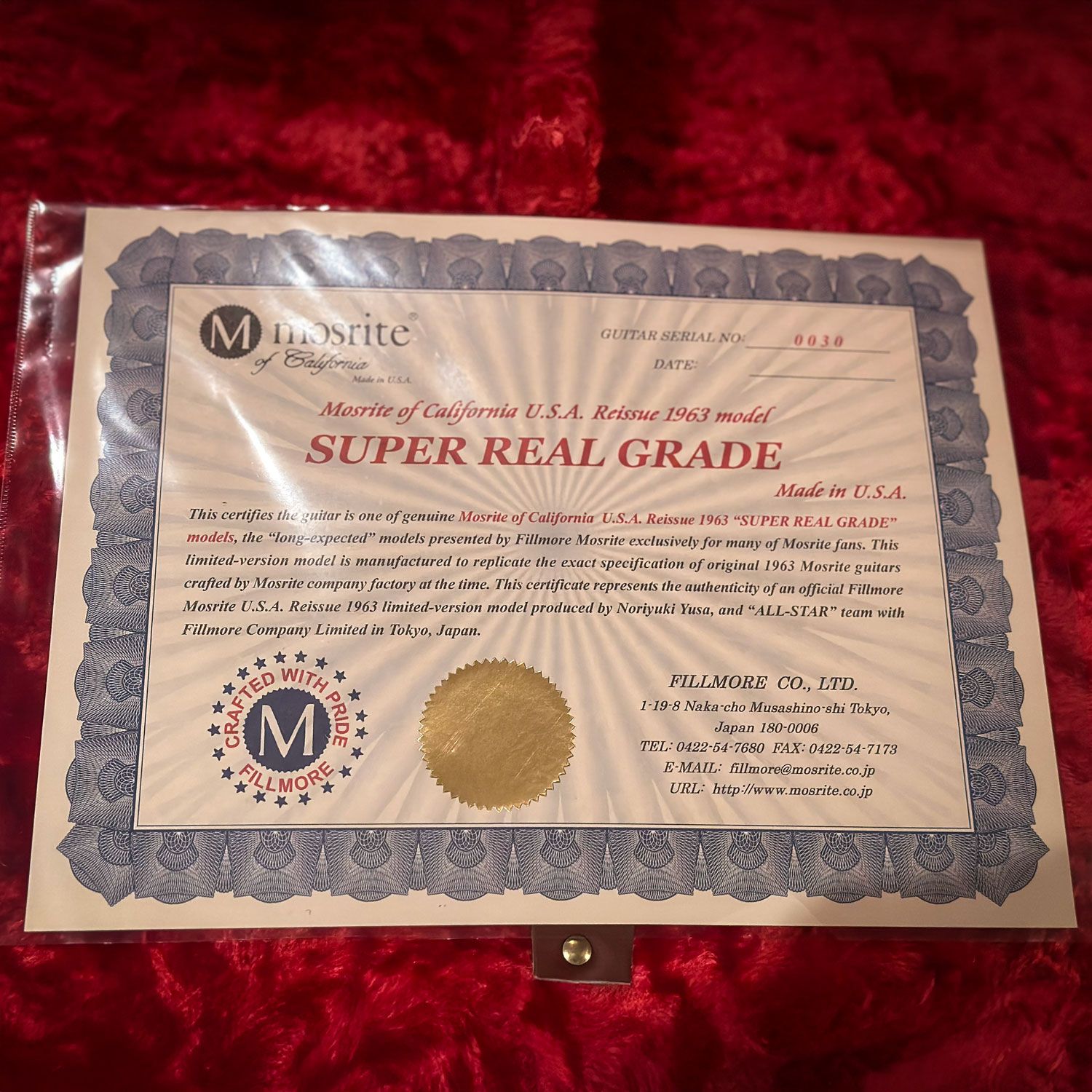 2012 Mosrite Mark I - Super Real Grade 1963 cert