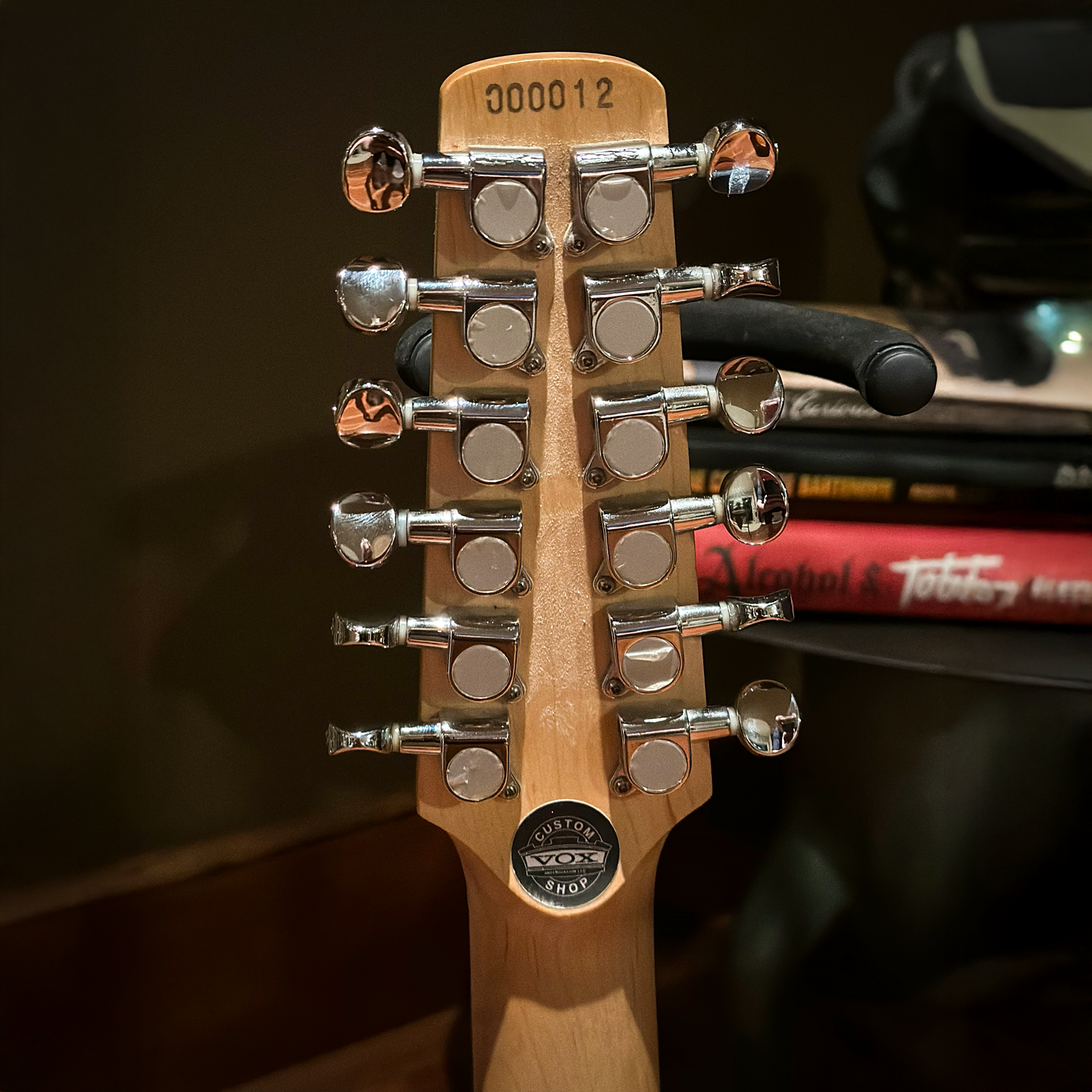 2000 Vox USA Mini-XII headstock back