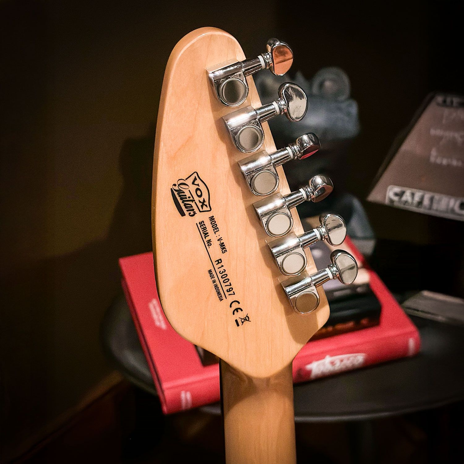 2013 Vox Indonesia V-MK5 headstock back