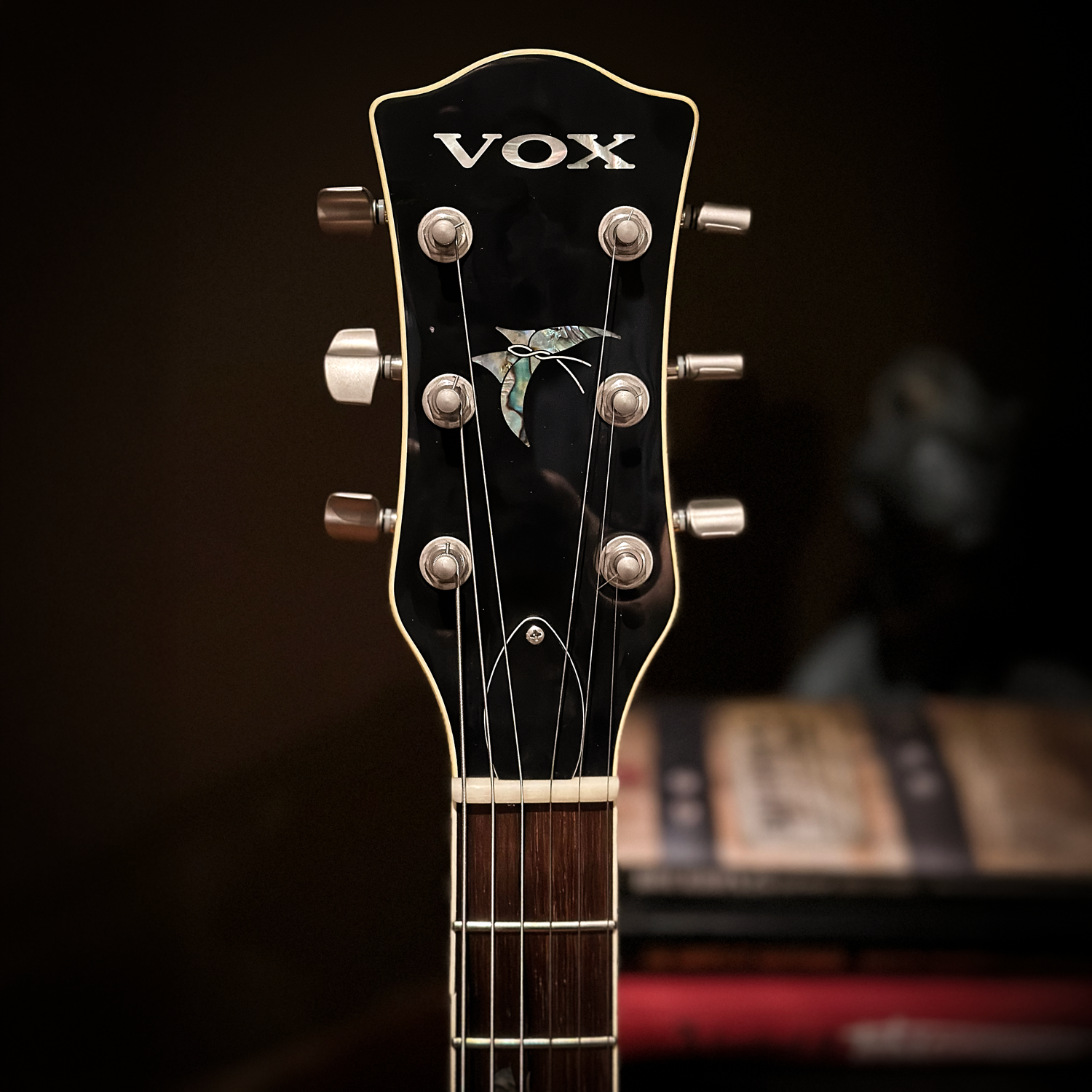 201? Vox Japan Virage Butterfly Single Cut headstock