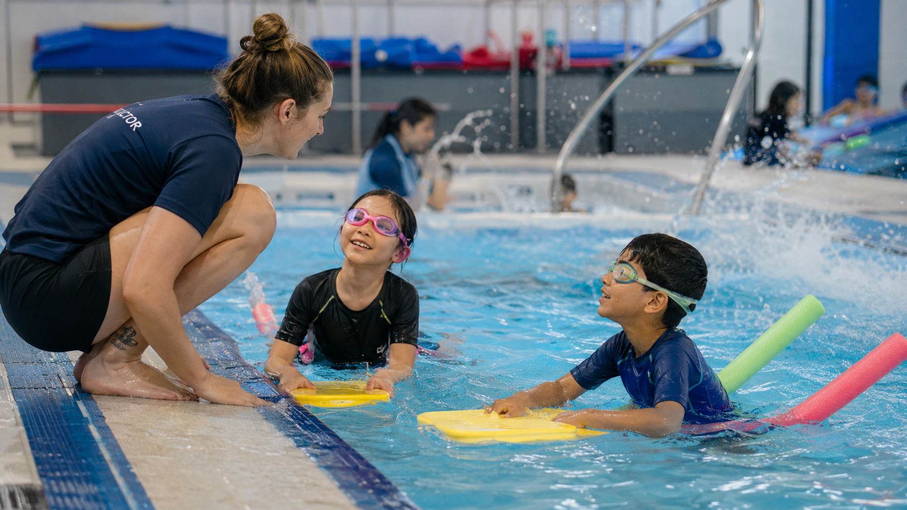 Swimmer competing in a gala.