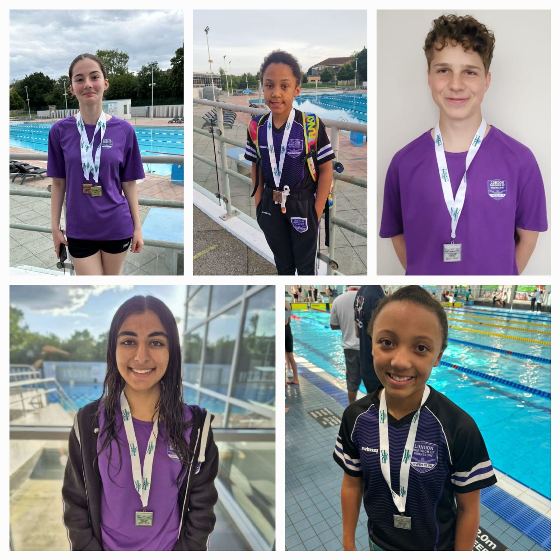LBHSC swimmers with their medals from the Hillingdon Meet