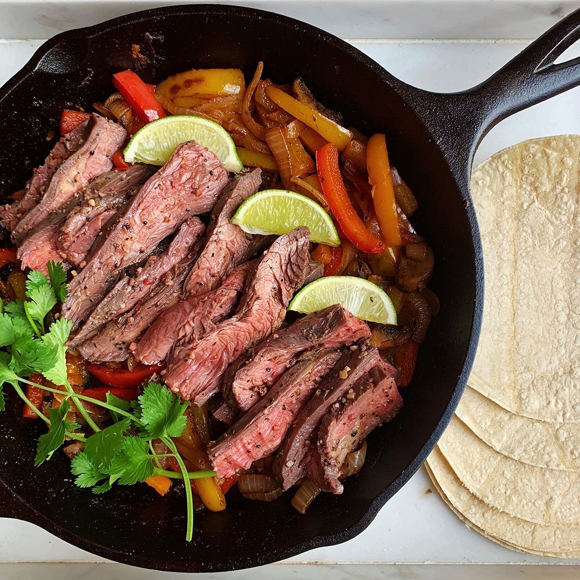 Olivia’s Steak Fajitas & Fiesta Green Bean Salad