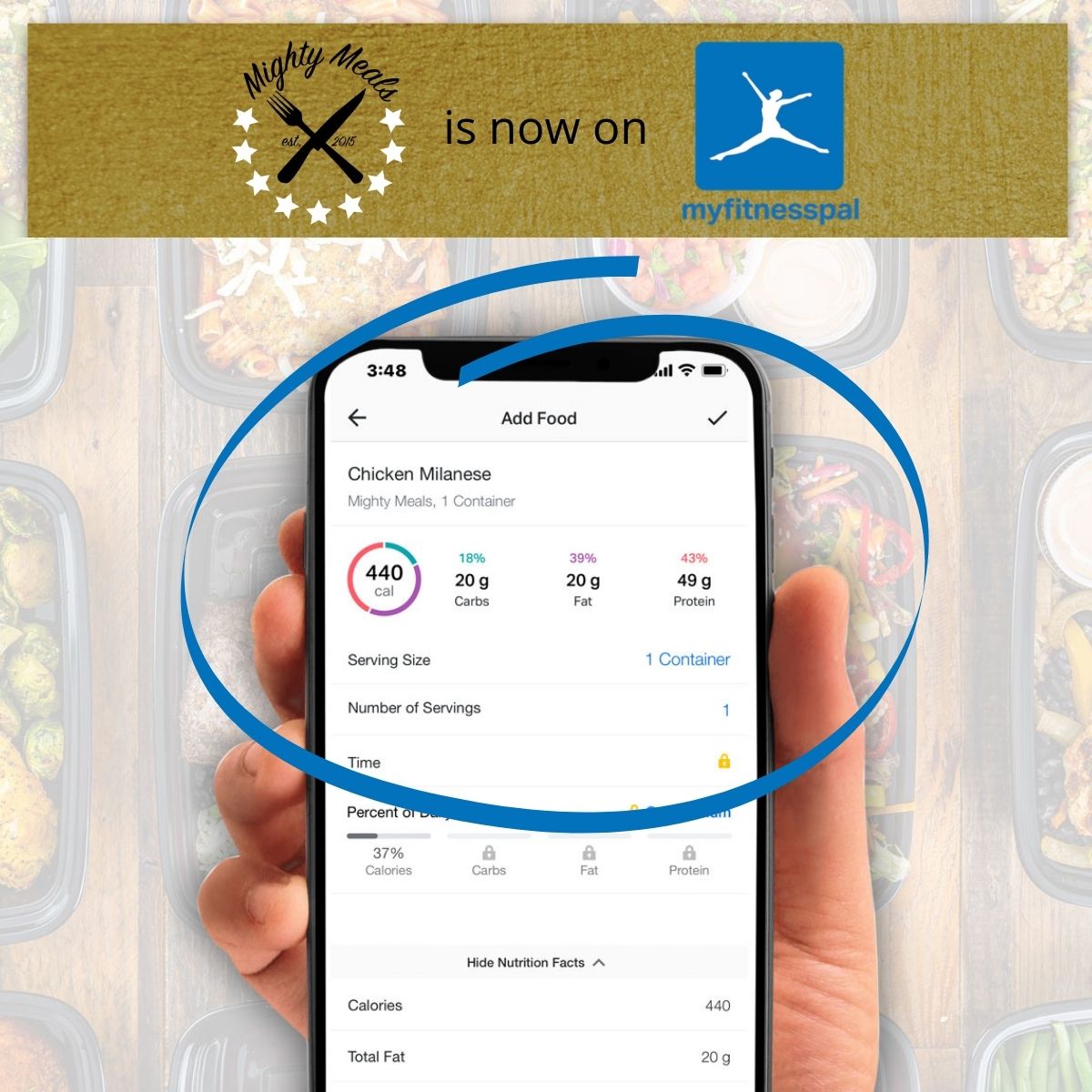 MightyMeals is Now on MyFitnessPal!