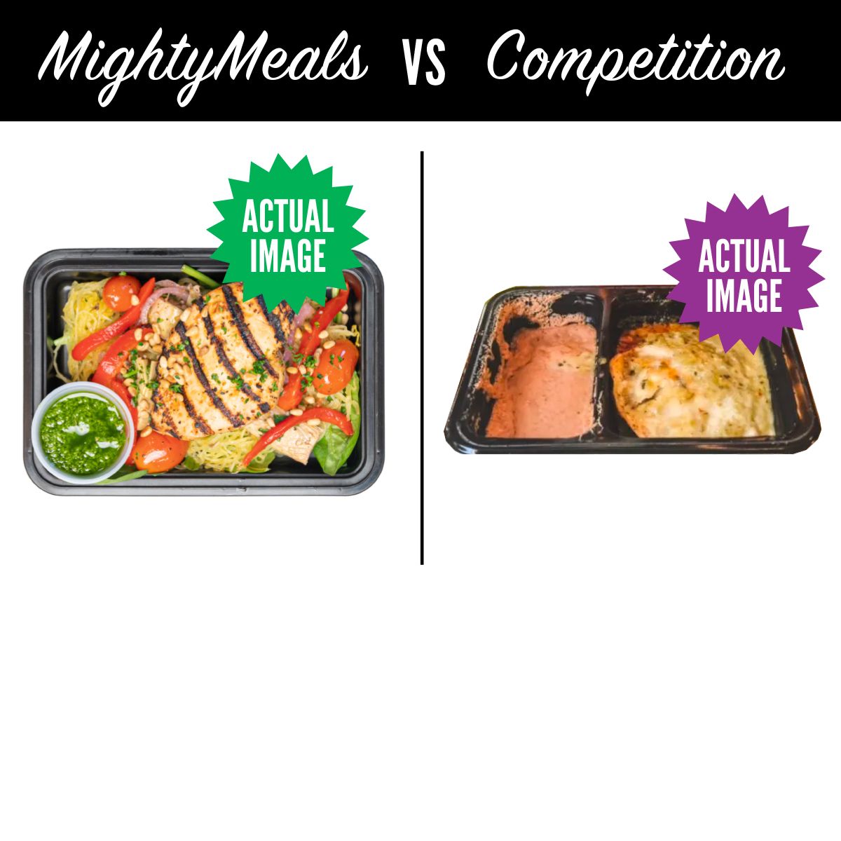 MightyMeals Healthy Meals VS Other Meal Prep Services