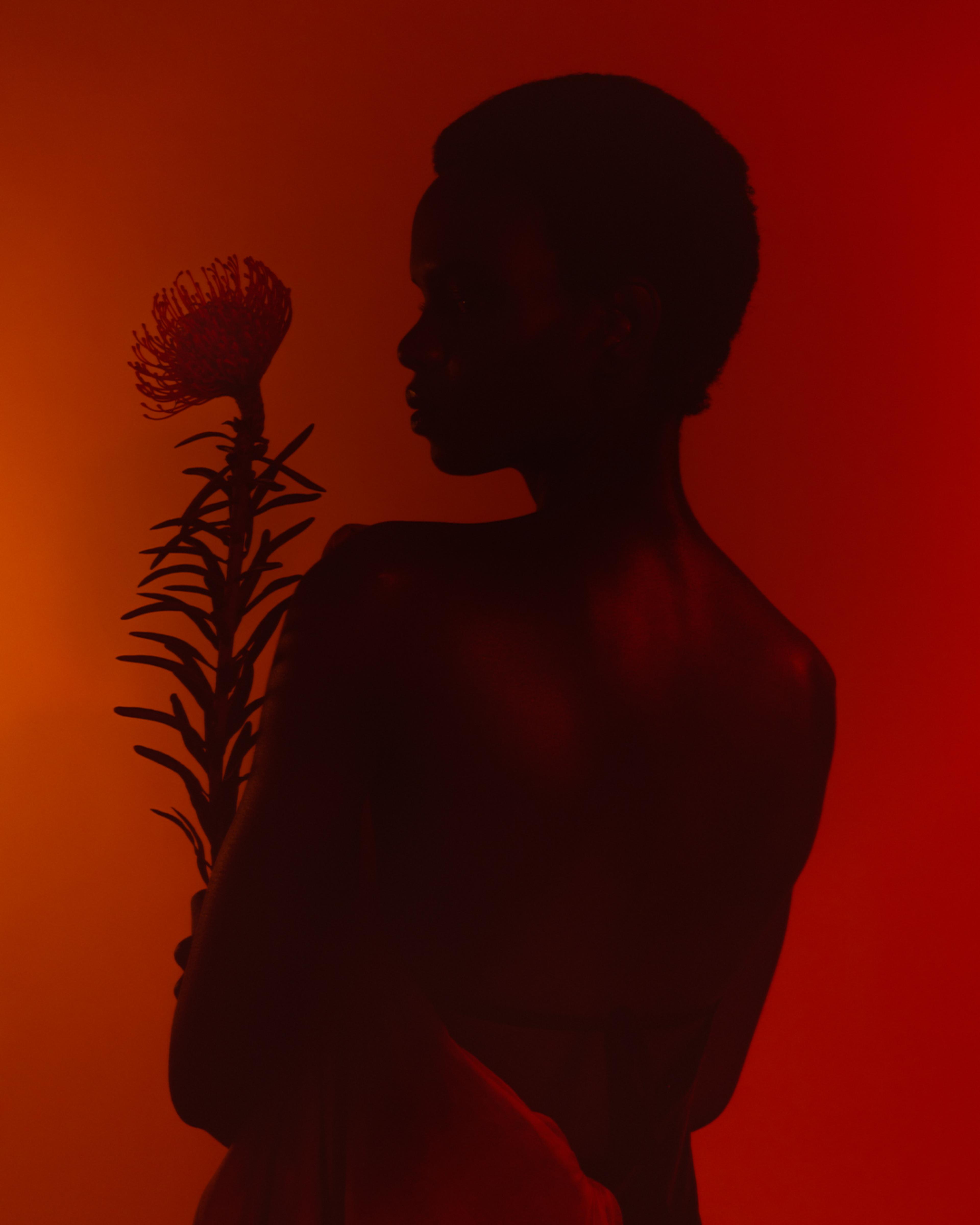 Women with a flower