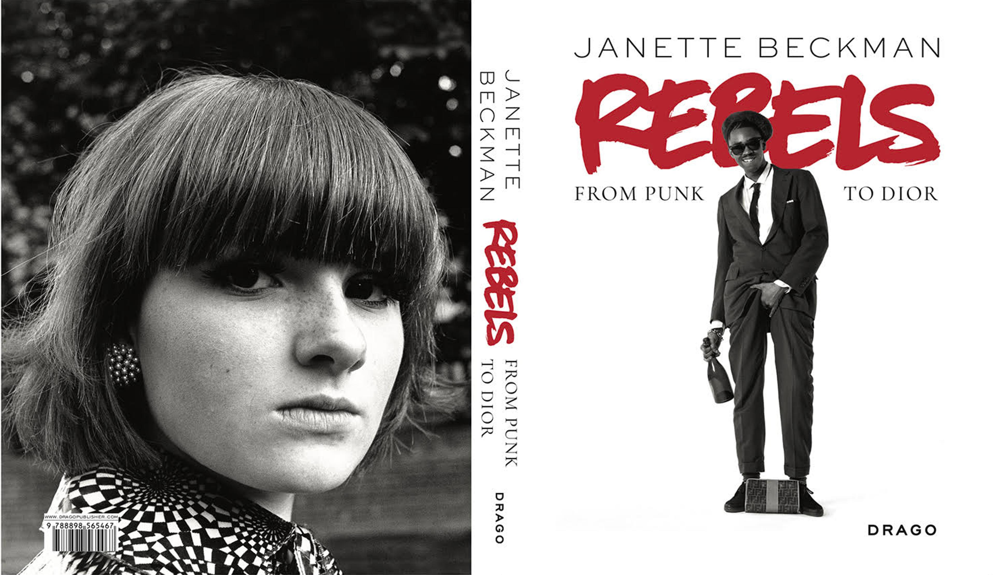 A flat lay of Janette Beckman's photography book cover for "Rebels: From Punk to Dior"