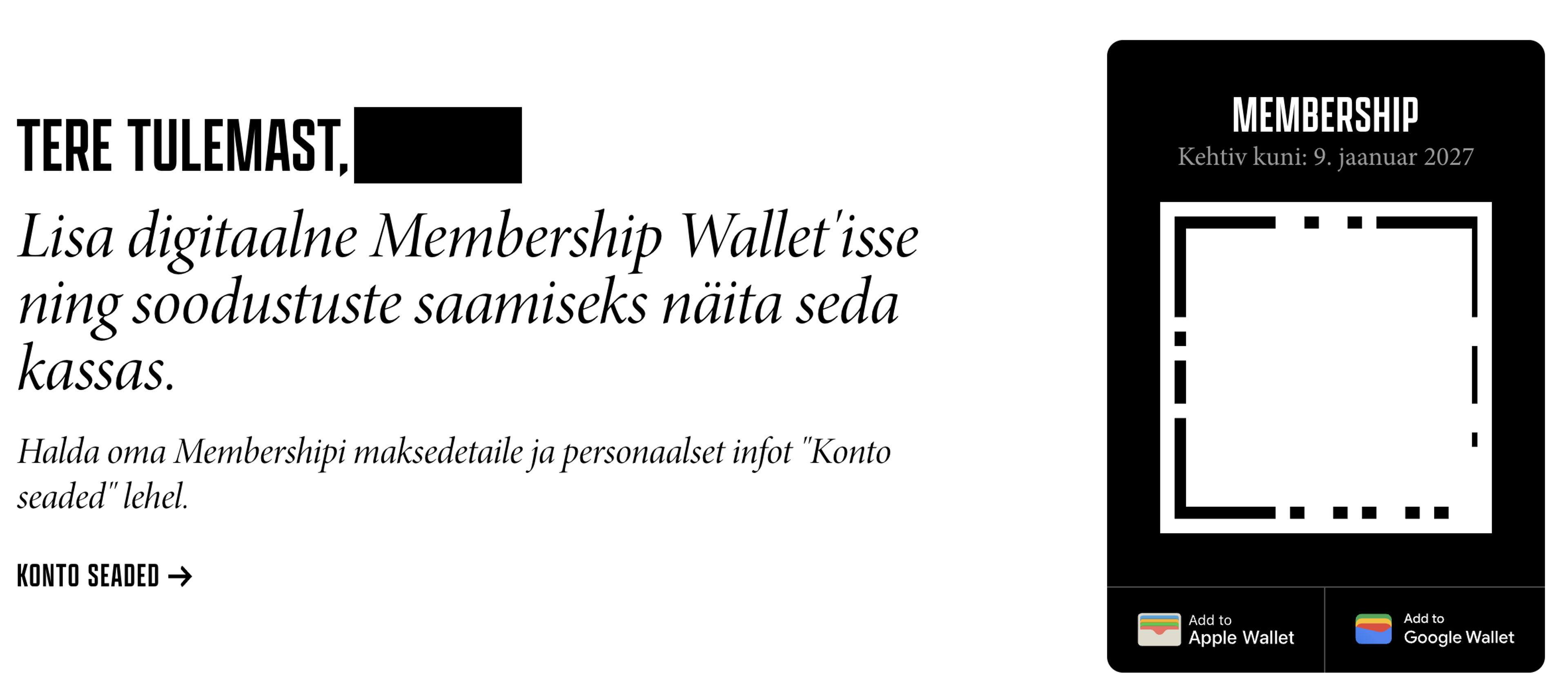 Membership Wallet