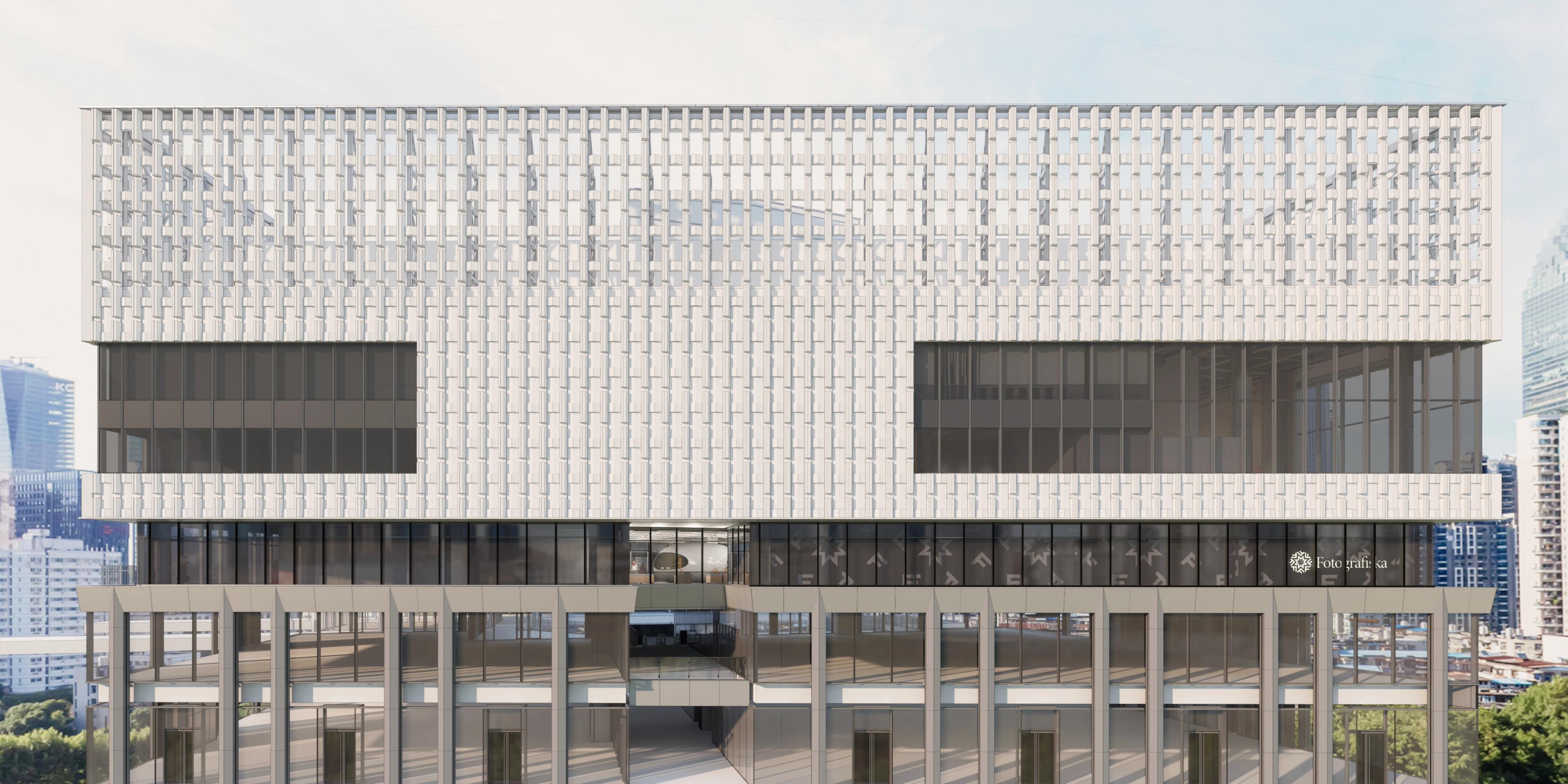 Building in Shenzhen, white facade