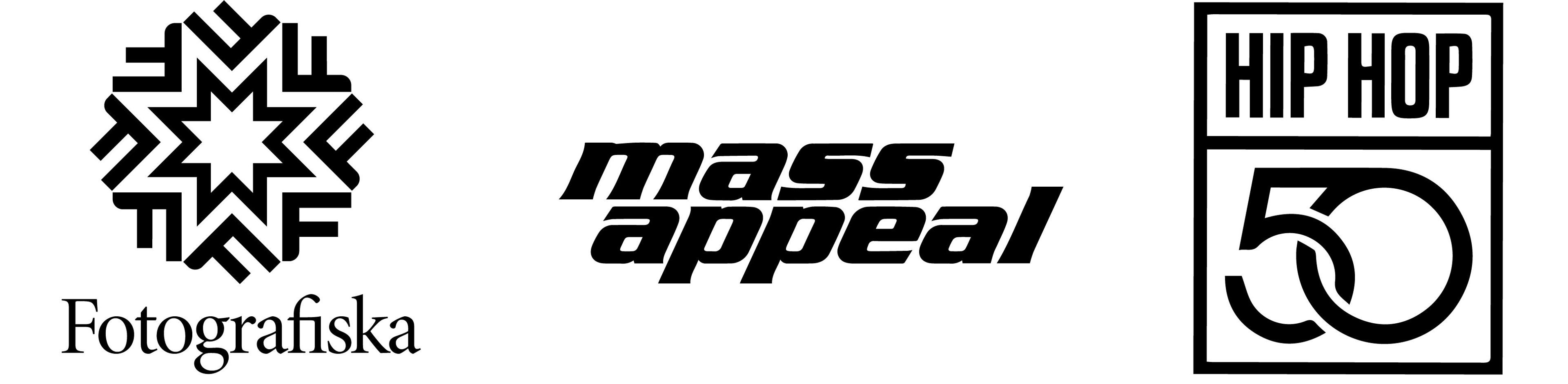 Fotografiska, Mass Appeal and Hip Hop 50 logos.