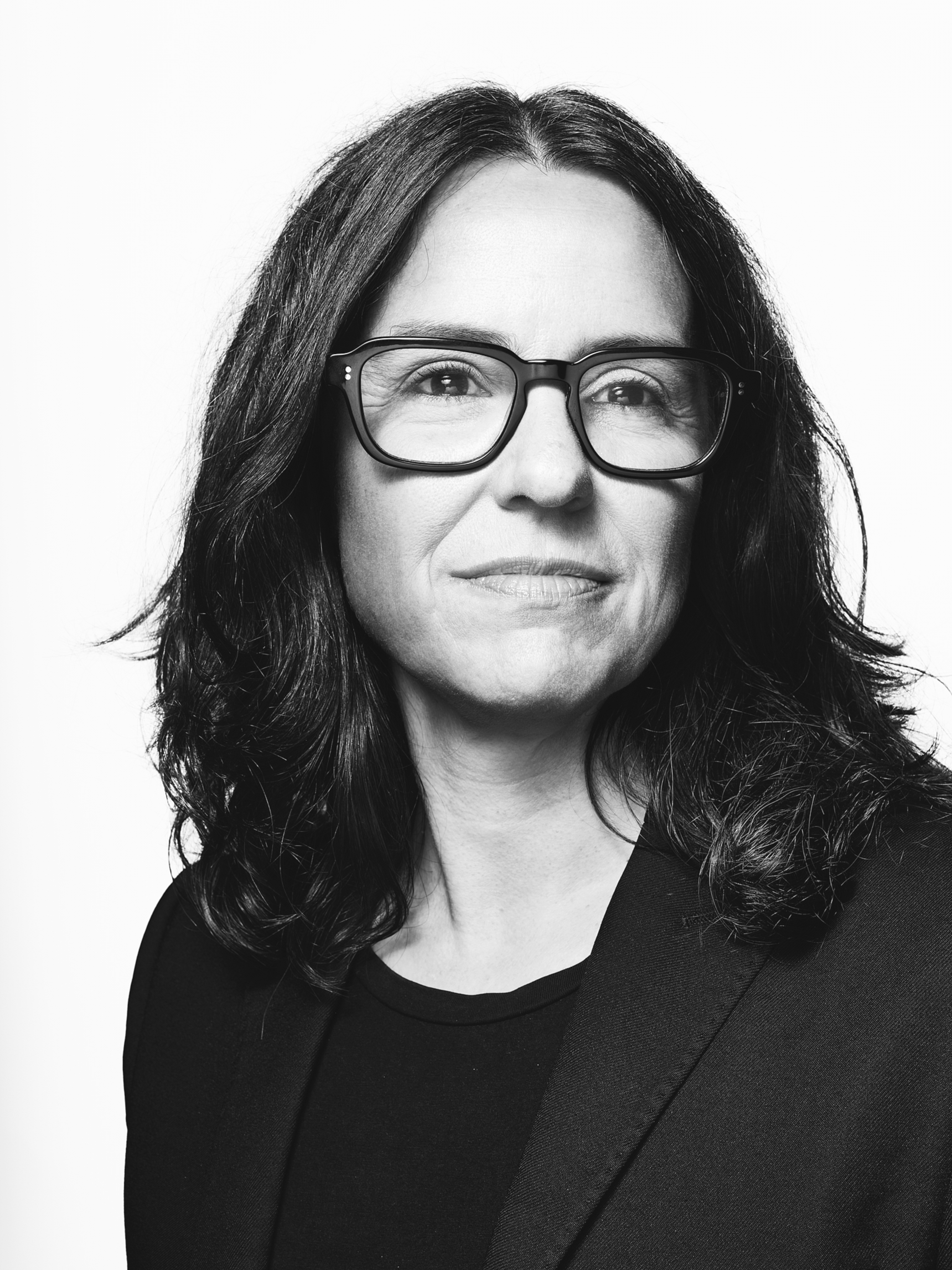 Black & white portrait of Bárbara García, Fotografiska Chief Executive Officer. 
