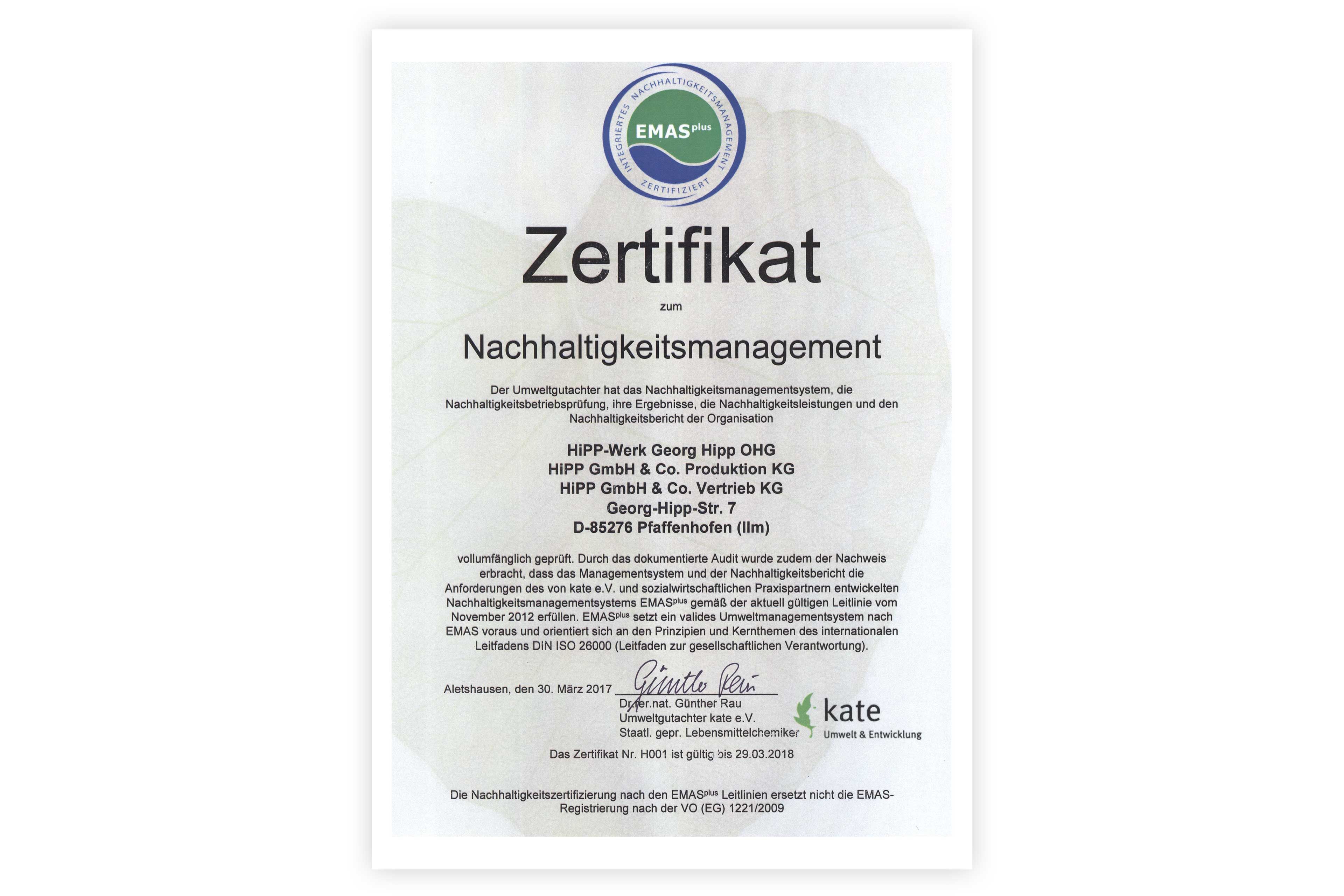 emas zertifikat