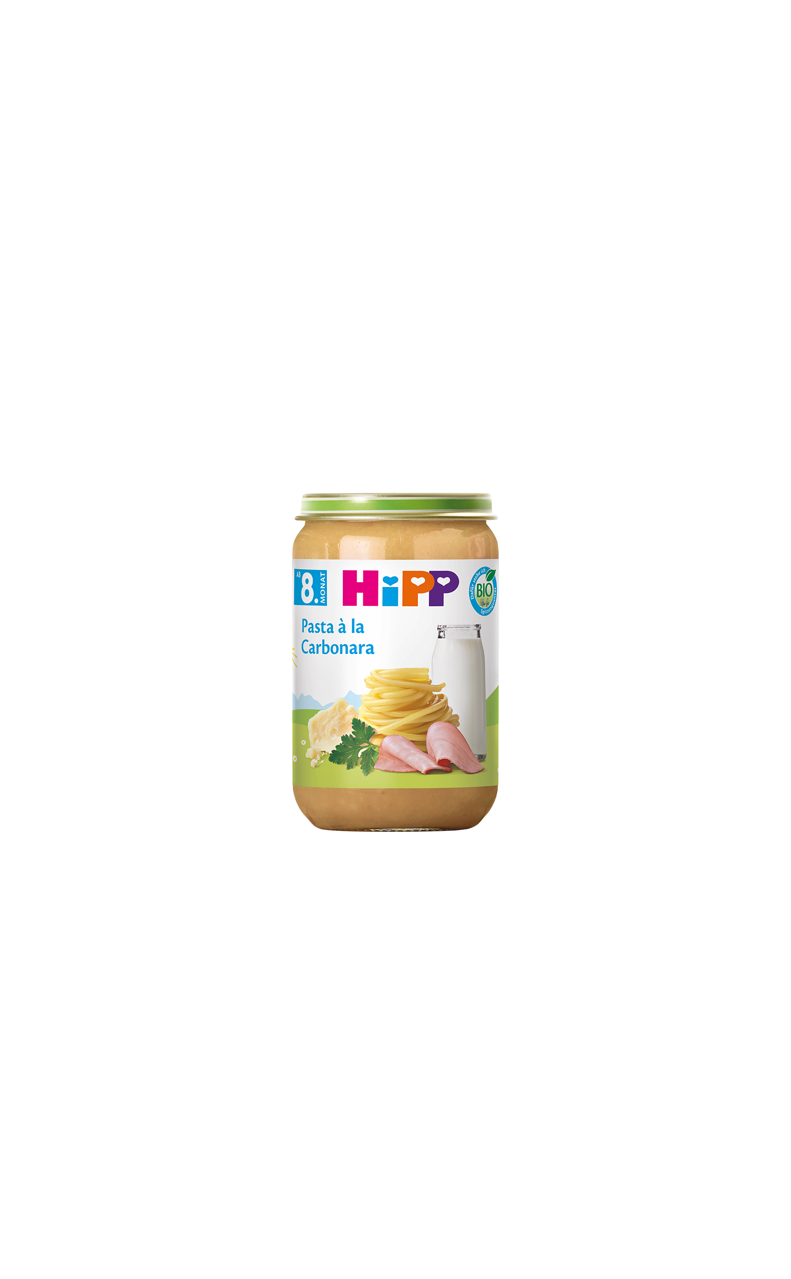 HiPP Bio Pasta à la Carbonara im 220-g-Gläschen, ab dem 8. Monat