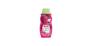 HiPP Shampoo & Spülung 2 in 1 mit Bio-Mandelextrakt in pinker Zebra-Flasche, 300 ml