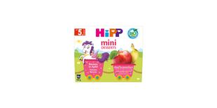 HiPP Mini Desserts Banane in Apfel, Bio-Fruchtbecher ab dem 5. Monat ohne Zuckerzusatz, 4×100 g Packung