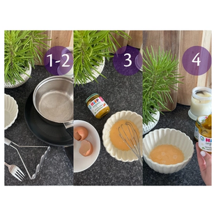 Visual step-by-step guide for recipe method