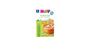 HiPP Guten Tag Bio Getreidebrei Hafer Packung mit Schüssel Haferbrei, Bio-Siegel und Hinweis ohne Zuckerzusatz