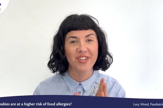 Screenshot from HCP video 'which babies are at a higher risk of food allergies'
