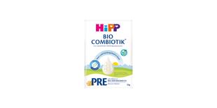HiPP Pre Bio Combiotik Portionsbeutel mit Bio-Anfangsmilch, Frontansicht des einzelnen Portionsbeutels auf weißem Hintergrund