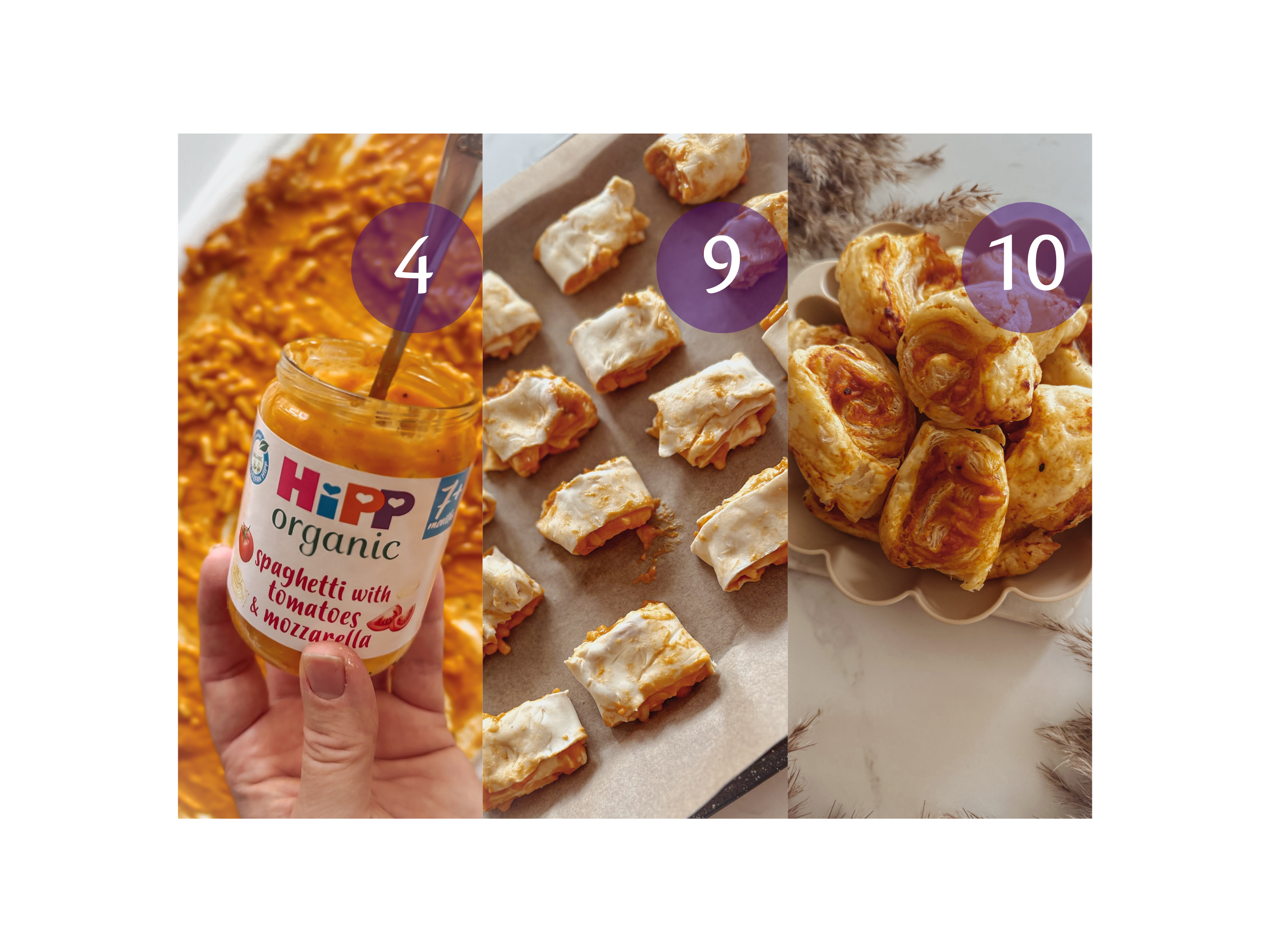 Visual step-by-step guide of recipe method