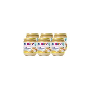 6er-Pack HiPP Guten Morgen Porridge Früchte-Joghurt Gläschen à 160 g für ein sanftes Babyfrühstück
