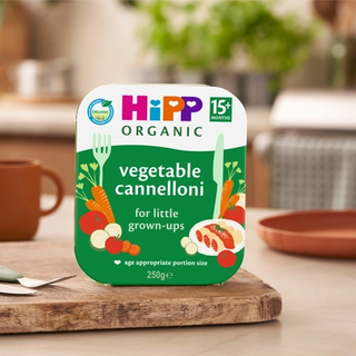 HiPP Organic Vegetable Cannelloni on a kitchen worktop