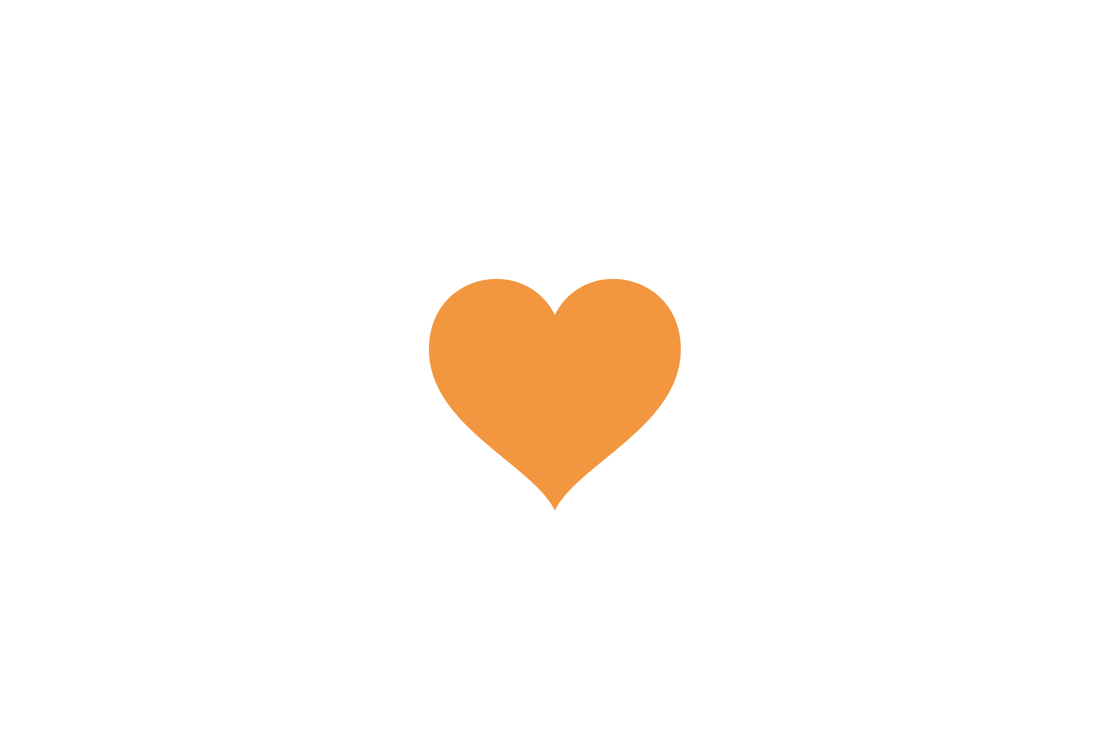 Ein Herzsymbol in einem Orangeton auf weißem Hintergrund.