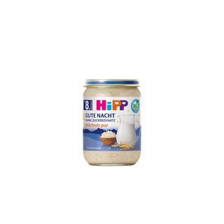 HiPP Gute Nacht Milchreis pur Bio-Abendbrei im 190g-Gläschen für Babys ab 8 Monaten