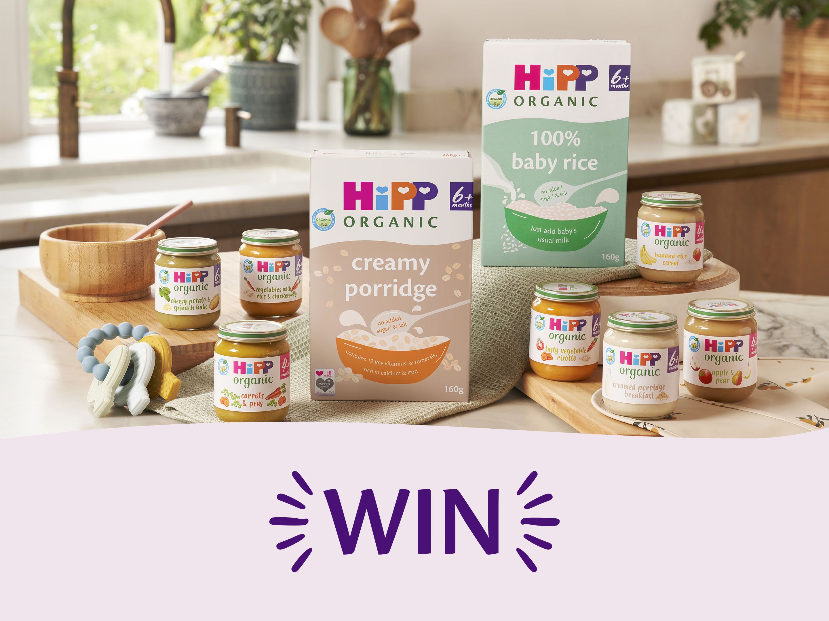Range of HiPP Organic baby porridges and jars
