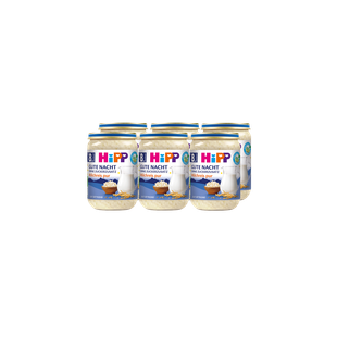 Sechserpack HiPP Gute Nacht Milchreis pur im 190g-Glas