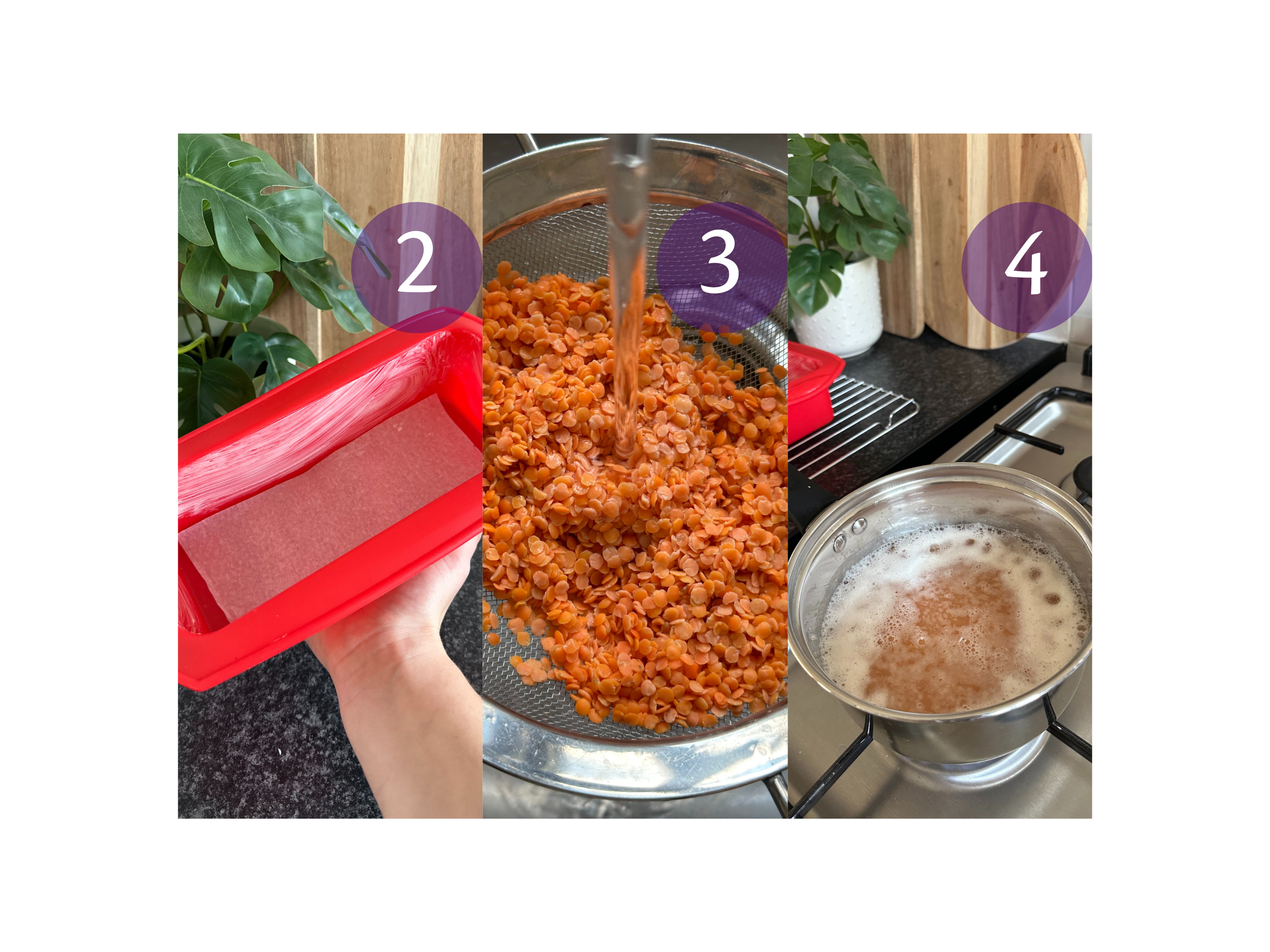 Visual step-by-step guide for recipe method