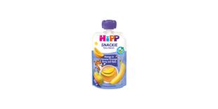 HiPP Snackie Quetschbeutel Mango in Banane Orange Birne mit Reis, Bio-Frucht-Getreide-Snack ab 1 Jahr