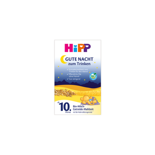HiPP Gute Nacht Bio-Milch-Getreide-Mahlzeit zum Trinken ab dem 10. Monat in 525g Packung mit Abend- und Schlafmotiv