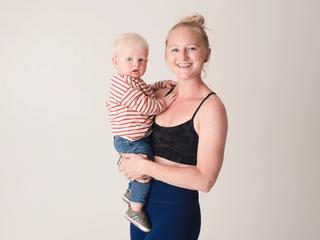 Charlie with her son