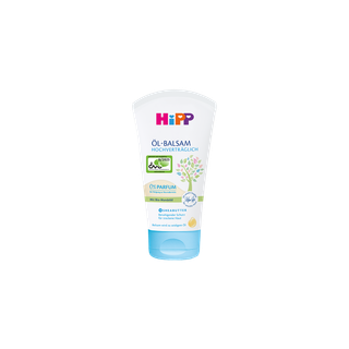 HiPP HOCHVERTRÄGLICH Öl-Balsam Tube für trockene, empfindliche Babyhaut, parfumfrei mit Sheabutter und Bio-Mandelöl