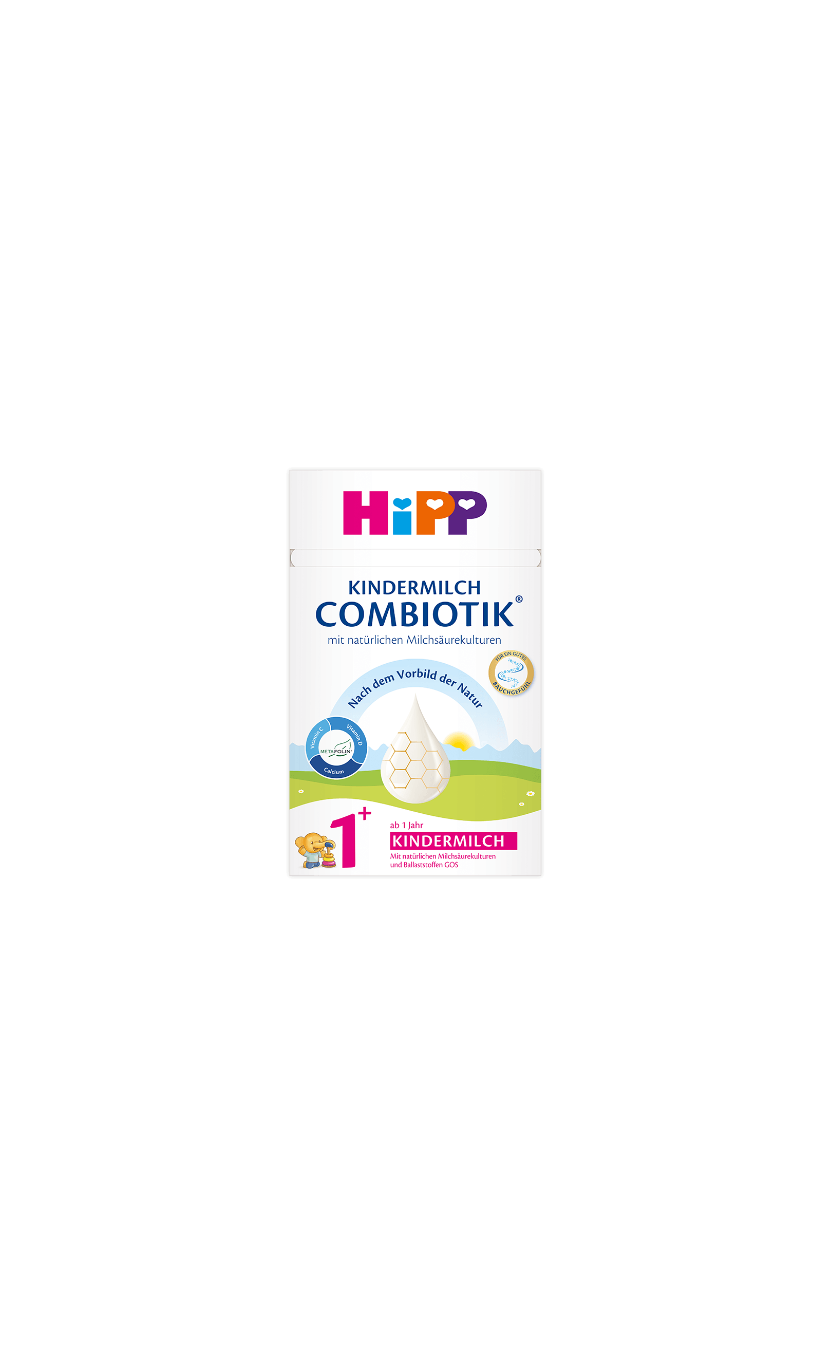 HiPP Kindermilch Combiotik 1+ Packung, 600g, Kindertrinkmilch ab 1 Jahr mit natürlichen Milchsäurekulturen