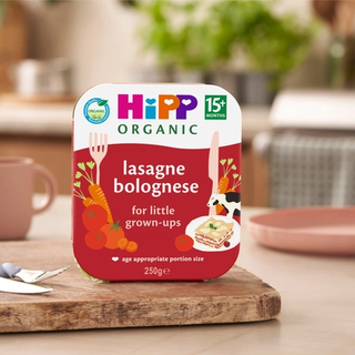 HiPP Organic Lasagne Bolognese on a kitchen worktop