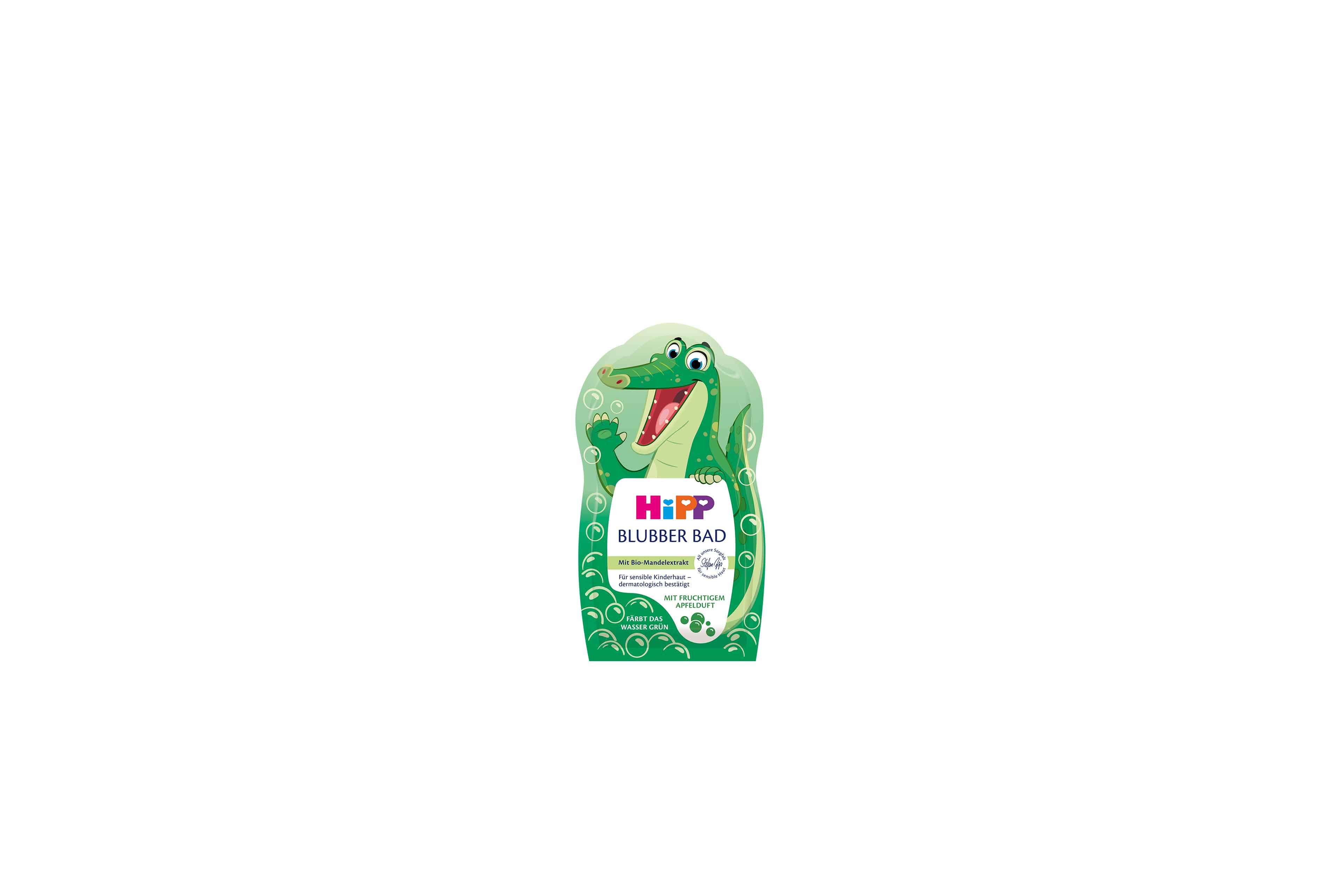 HiPP Blubber Bad Krokodil mit Bio-Mandelextrakt und fruchtigem Apfelduft, 40 ml