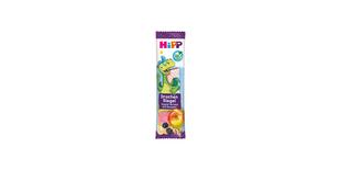 HiPP Drachen Riegel Guave-Aronia mit Knusper in bunter Kinderverpackung mit Drachenmotiv und Früchten auf weißem Hintergrund