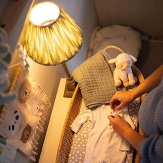 Expecting mum preparing nursery