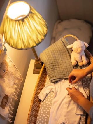 Expecting mum preparing nursery