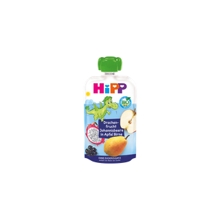 HiPP Bio-Quetschbeutel Drachenfrucht Johannisbeere in Apfel Birne für Kinder ab 1 Jahr, Fruchtpüree ohne Zuckerzusatz