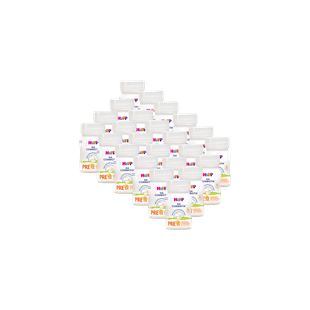 24x90ml Packung mit HiPP Babyfläschchen, praktisch für unterwegs und entspannte Fläschchenmahlzeiten