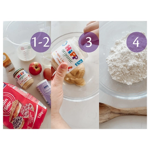 Visual step-by-step guide of recipe method