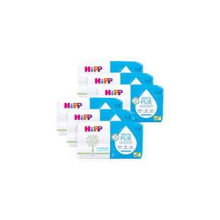 Vorratspack HiPP Soft & Pur Feuchttücher, 18 x 48 Stück, sanfte Reinigung für empfindliche Babyhaut
