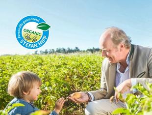 Stefan and son picking potatoes